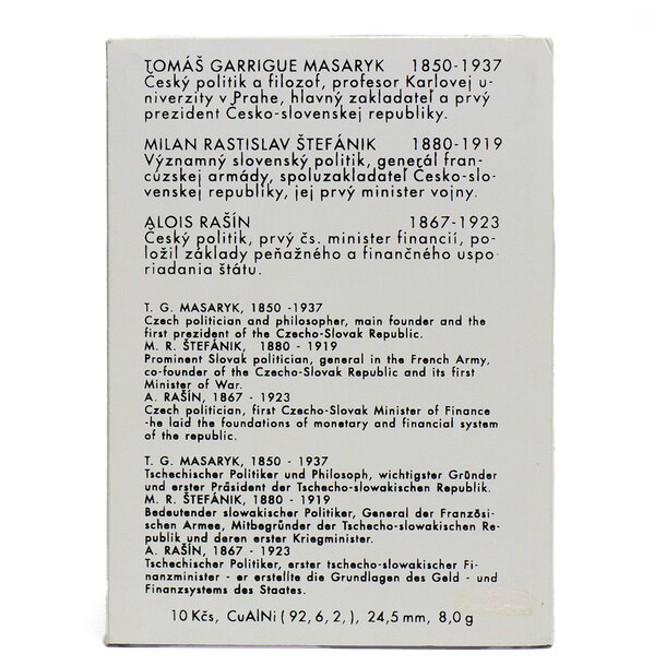 Sada obehových mincí čsfr - Sada mincí 10 koruny ČSFR 1990-1993-2