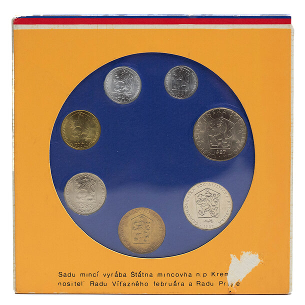 Sada obehových mincí čssr 1987 - Sada mincí ČSSR 1987-2