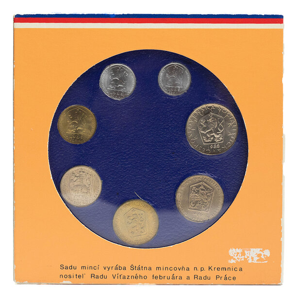 Sada obehových mincí čssr 1988 - Sada mincí ČSSR 1988-2