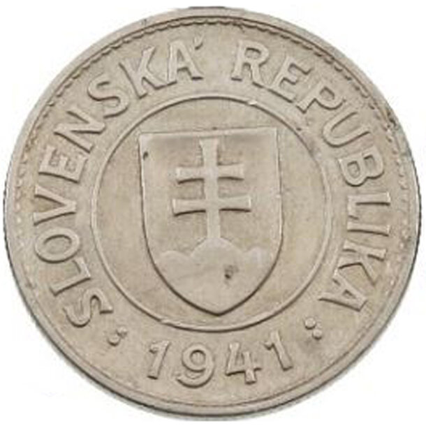 1 koruna slovensko 1941 - 1-Koruna-Slovensko-1941-1-2