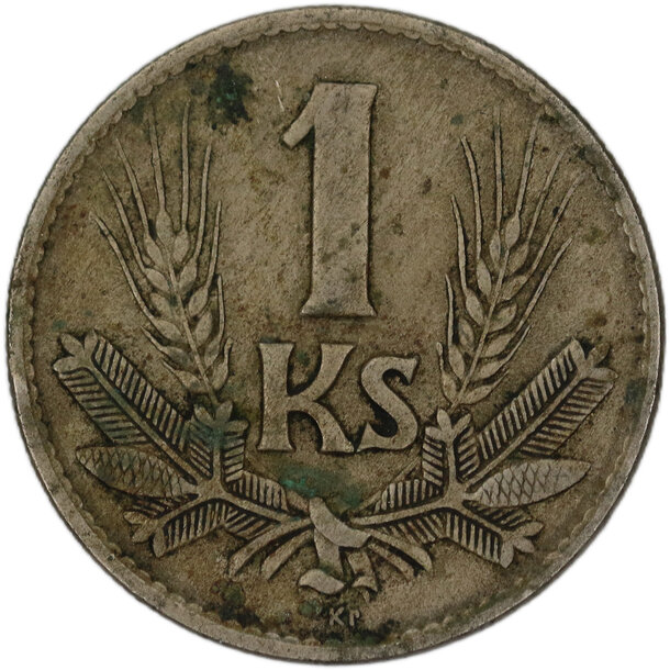 1 koruna slovensko 1941 - 1 Koruna Slovensko 1941-3