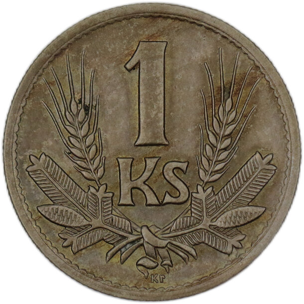 1 koruna slovensko 1945 - 1 Koruna Slovensko 1945-3