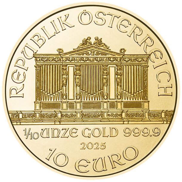 10 euro rakúsko 2025 - wiener philharmoniker - 10-euro-2025-philharmoniker-1