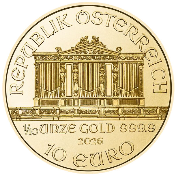 10 euro rakúsko 2026 - wiener philharmoniker - 10 € Au Rakúsko 2026 - Wiener Philharmoniker-1