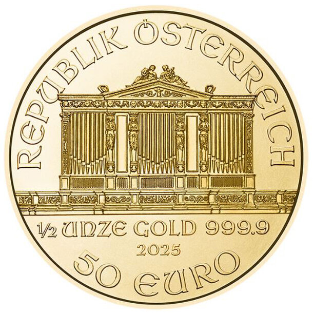 50 euro rakúsko 2025 - wiener philharmoniker - 50-euro-2025-philharmoniker-1