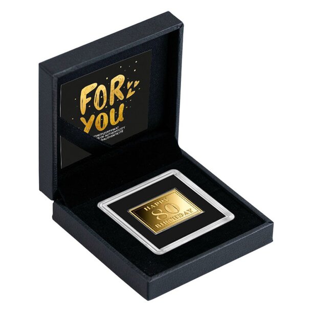3000 francs čad  - happy 80th birthday - 1-1000oz-gold-happy-birthday-80-box