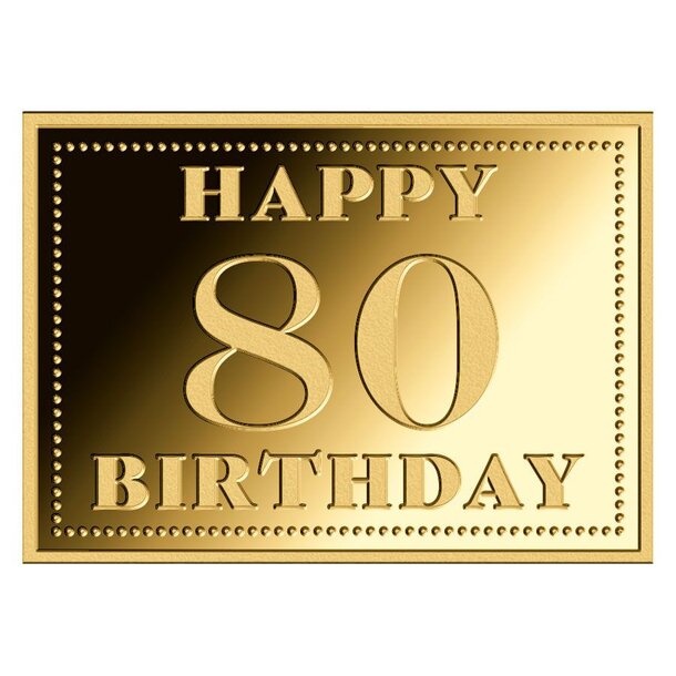3000 francs čad  - happy 80th birthday - 1-1000oz-gold-happy-birthday-80-rev