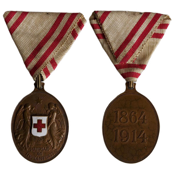 Medaila františek jozef i. - červený kríž 1914 (ae) - Medaila František Jozef I. - Červený kríž 1914-ae
