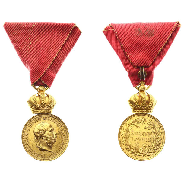 Medaila františek jozef i. - signum laudis - Vojenská záslužná medaile Signum laudis