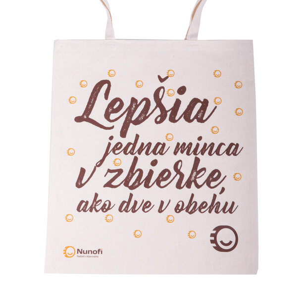 Plátená taška nunofi - lepšia jedna minca... - Lepšia-jedna-minca-1