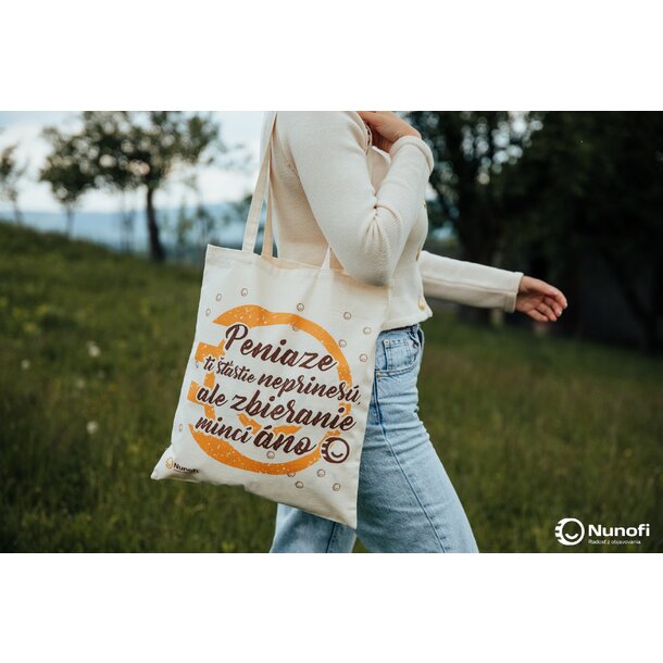 Plátená taška nunofi - peniaze ti šťastie neprinesú... - Peniaze-ti-šťastie-4