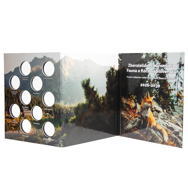 Album na mince 5 € (fauna a flóra) 2026-2030 var. 2 - Album na mince 5 euro Fauna a flóra 2026-2030 var. 2-5
