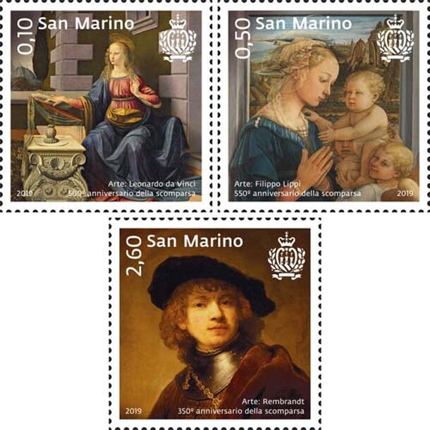 znamka-san-marino-2019-rembrandt