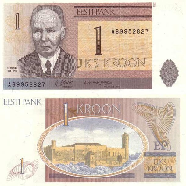 estonsko-1-kroon-1992
