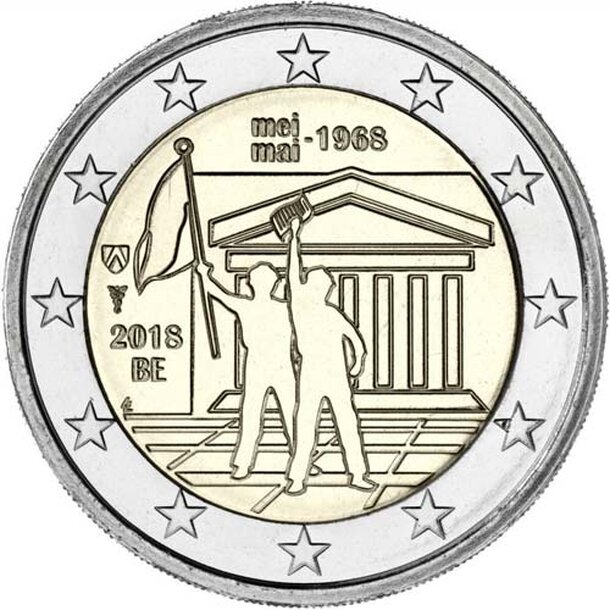 belgia-2018-2-euro-maj-1968-2