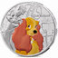 10 euro francúzsko 2025 - lady and the tramp - kolorovaná - 10 euro Francúzsko 2026 - tramp-kolor -1