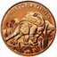Medená minca apatosaurus 1 unca - Medená minca Apatosaurus 1 Oz-1