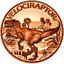 Medená minca velociraptor 1 unca - Medená minca Velociraptor 1 Oz-1
