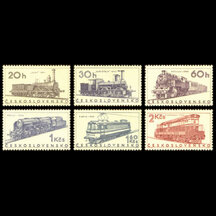Séria známok Československo 1966 - Lokomotívy