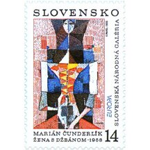 Známka Slovensko 1993 - Žena s džbánom