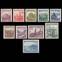 Séria známok Československo 1936 - Hrady a mestá
