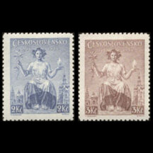 Séria známok Československo 1938 - 20. výročie čs. známok