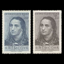 Séria známok Československo 1950 - Božena Němcová