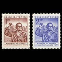 Séria známok Československo 1952 - Deň solidarity