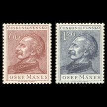 Séria známok Československo 1953 - Josef Mánes