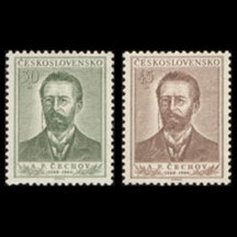 Séria známok Československo 1954 - Anton Pavlovič Čechov