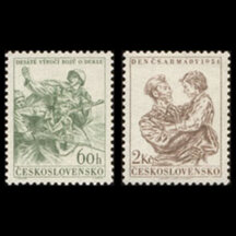 Séria známok Československo 1954 - Deň čsl. armády