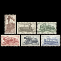 Séria známok Československo 1956 - Lokomotívy