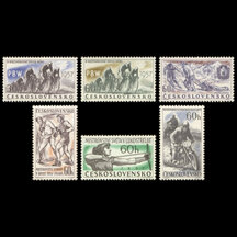 Séria známok Československo 1957 - Šport