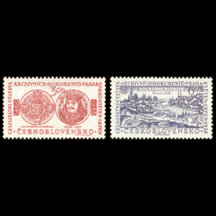 Séria známok Československo 1958 - Výstava archívnych dokumentov