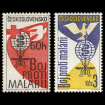 Séria známok Československo 1962 - Boj proti malárii