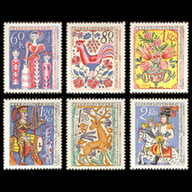 Séria známok Československo 1963 - Ľudové umenie