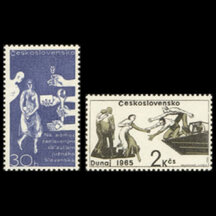 Séria známok Československo 1965 - Pomoc zaplaveným oblastiam