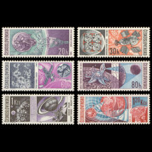 Séria známok Československo 1966 - Výskum vesmíru