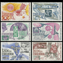 Séria známok Československo 1967 - Výskum vesmíru