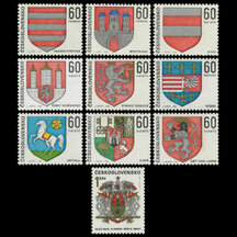 Séria známok Československo 1968 - Erby čs. miest