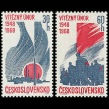 Séria známok Československo 1968 - Február 1948