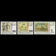 Séria známok Československo 1968 - Kresby terezínskych detí