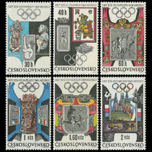 Séria známok Československo 1968 - LOH Mexiko