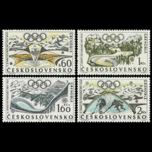 Séria známok Československo 1968 - ZOH Grenoble