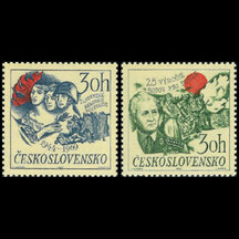 Séria známok Československo 1969 - Výročie SNP a Dukla