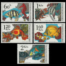 Séria známok Československo 1975 - Akváriové ryby