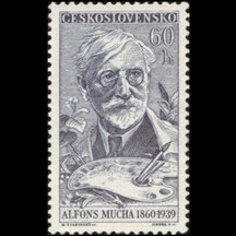 Známka Československo 1960 - A.Mucha - Deň známky