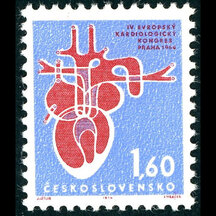 Známka Československo 1964 - Kardiologický kongres