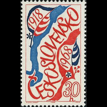 Známka Československo 1968 - 50 rokov ČSR