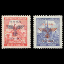 Séria známok Protektorát Čechy a Morava 1942 - Výročie protektorátu